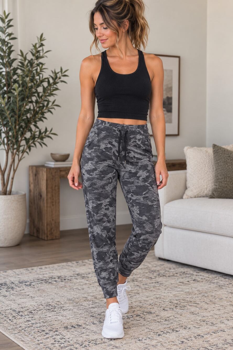 Lululemon Ready to Rulu Jogger Pants Gray Camo Heathered Sweatpants Women's 4